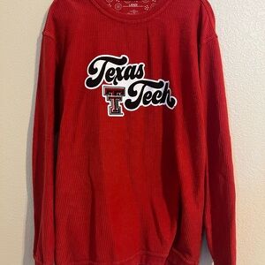Women’s Texas Tech Collegiate Ribbed Oversized Corded Crewneck Sweatshirt